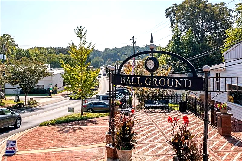 The Ball Ground arch over downtown Ball Ground, Georgia