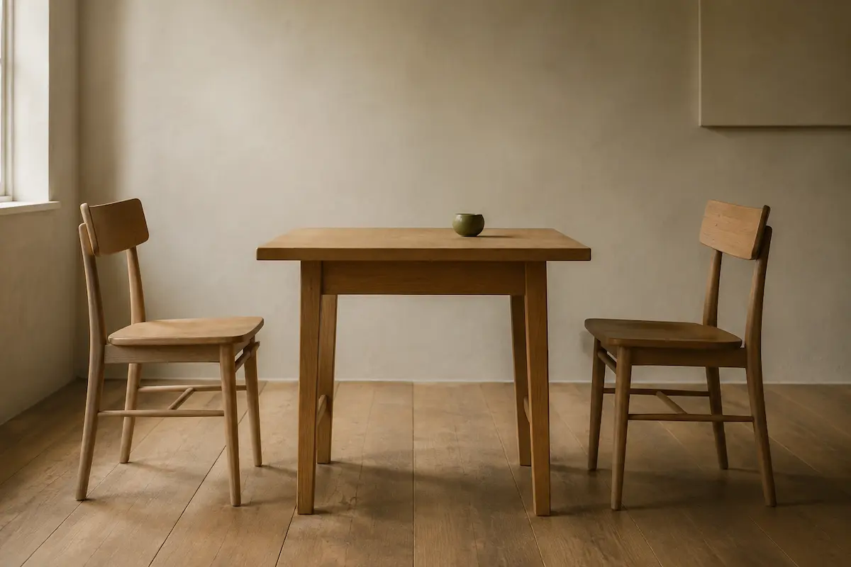 Two chairs facing each other across a table, representing the two sides of a real estate negotiation